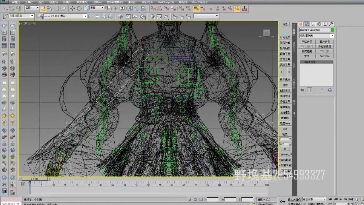 [图]【3d游戏动画】分享一下Bonepro蒙皮绑定的制作过程