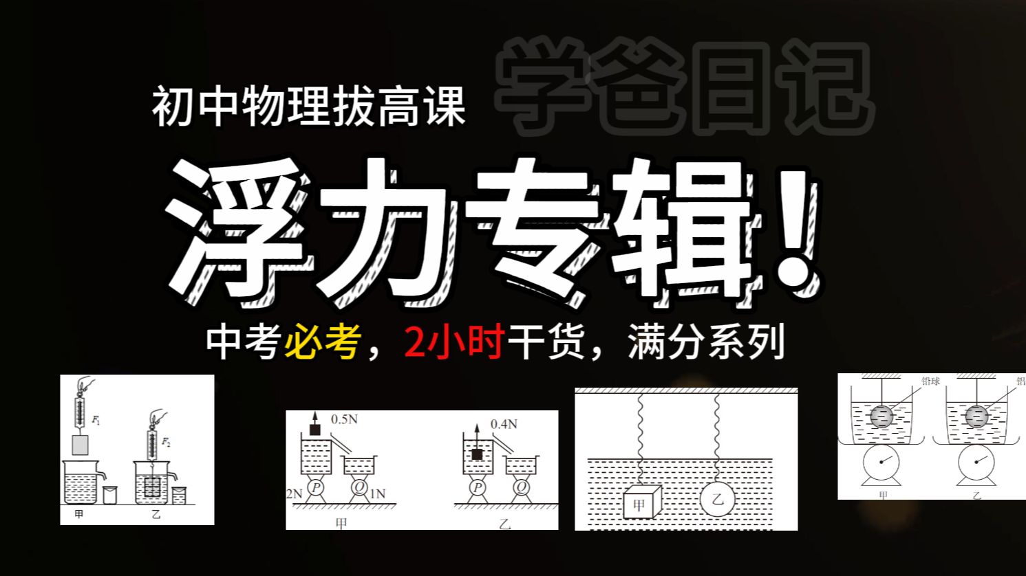 [图]【初中物理】2个多小时，浮力满分大合集；一口气学完初中物理