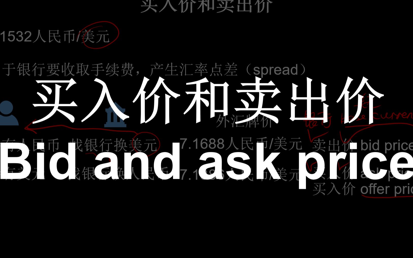 买入价和卖出价 bid and ask pirce 汇率  经济学哔哩哔哩bilibili