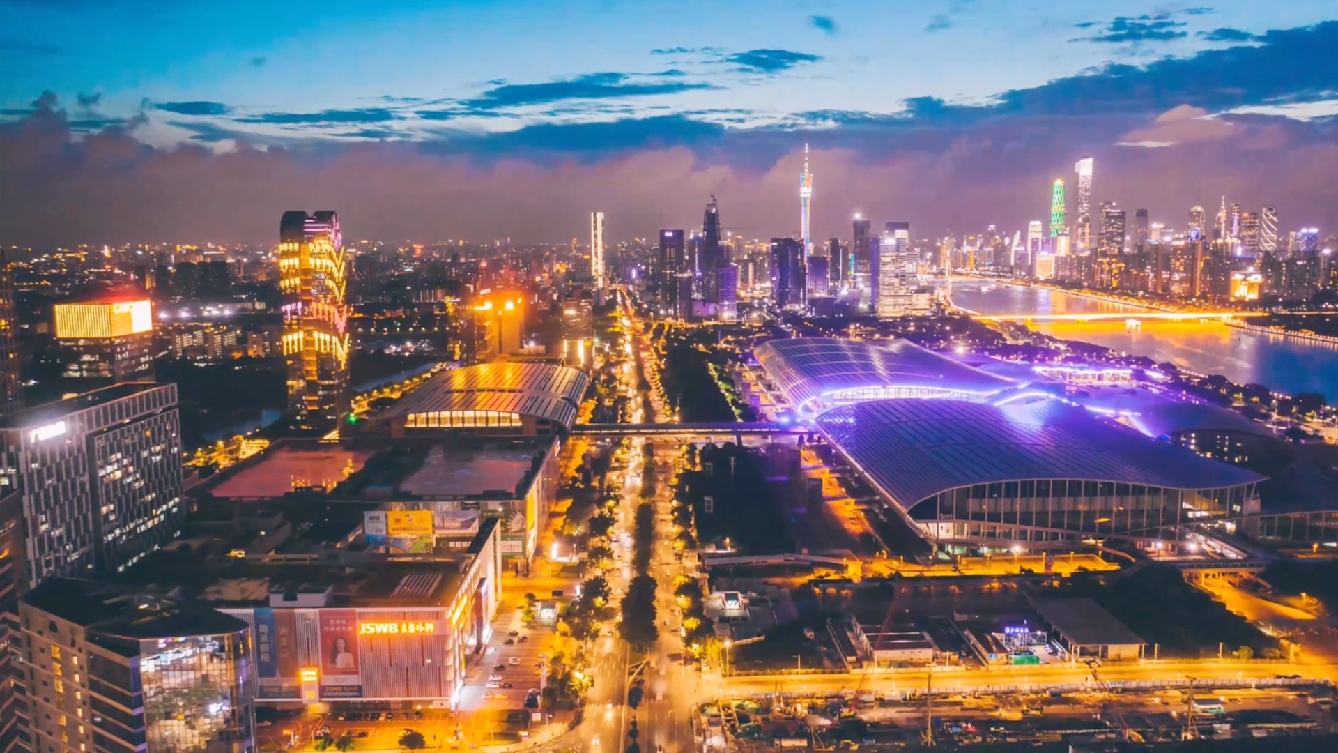 广州琶洲cbd夜景