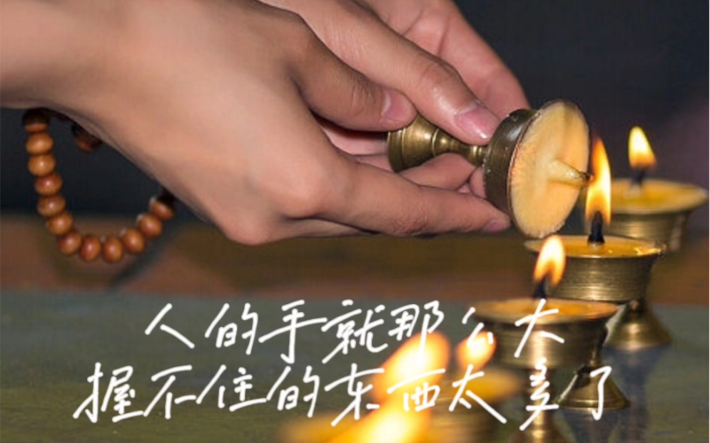 人的手就那么大,握不住的东西太多了,世间一切皆为空欢,没有一样东西