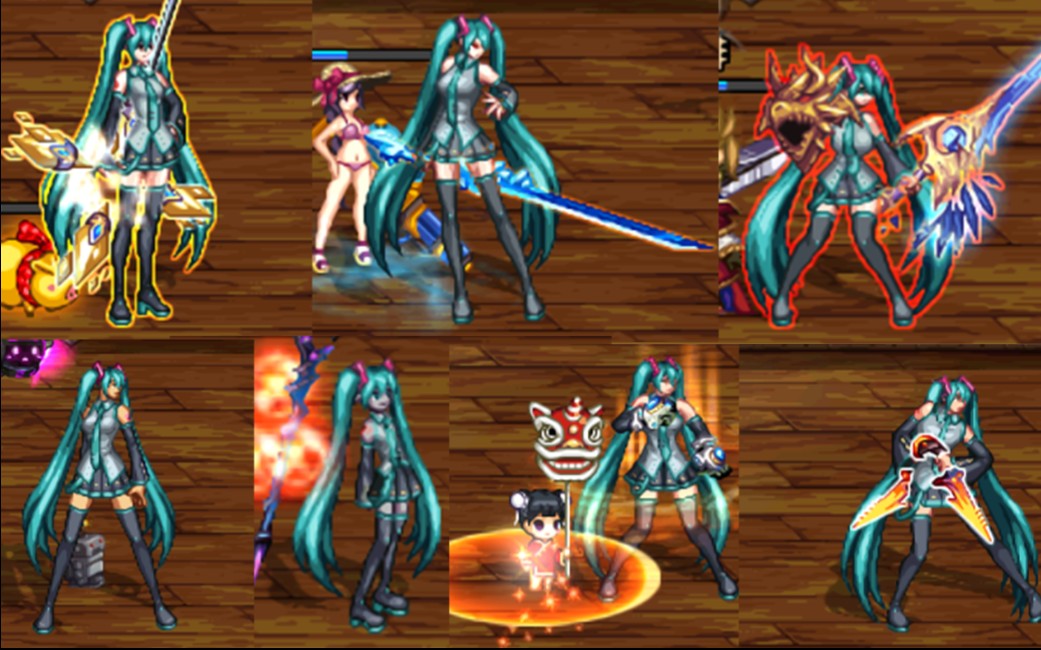 dnf地下城女角色全时装改初音未来补丁