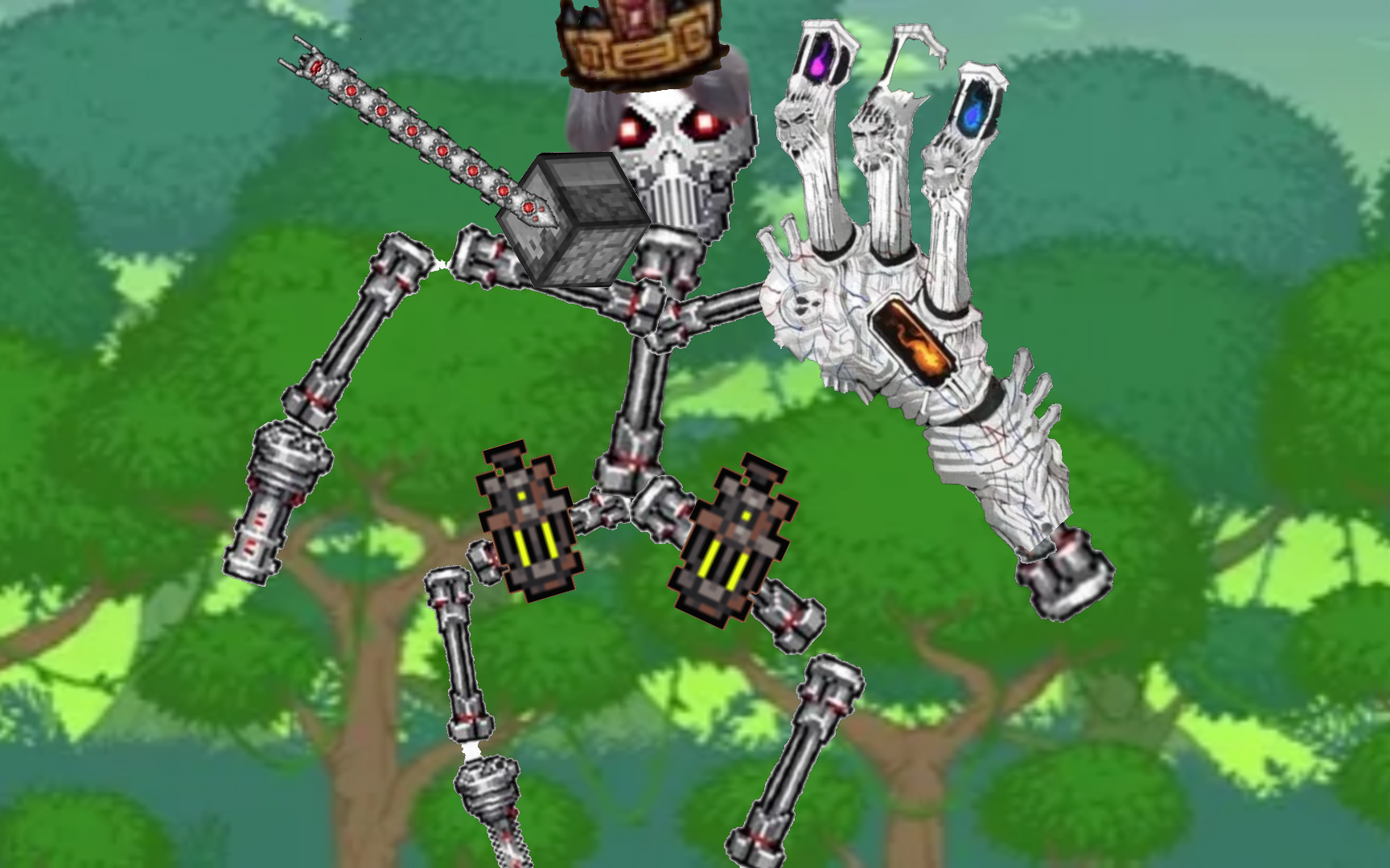 【泰拉瑞亚】机械骷髅王:都是你的错,up主,我杀你一千遍也不够!