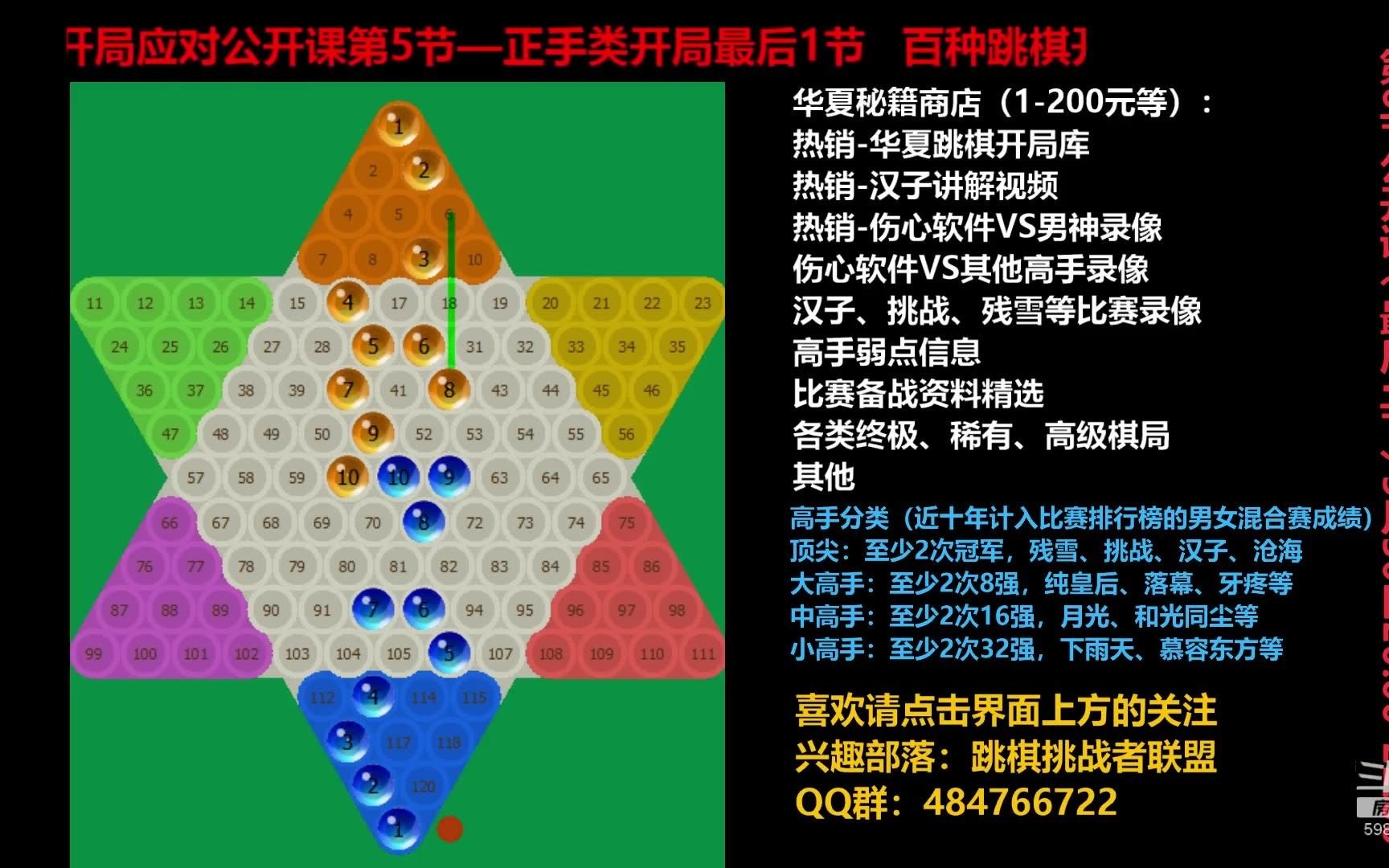 跳棋开局最佳走法图解图片