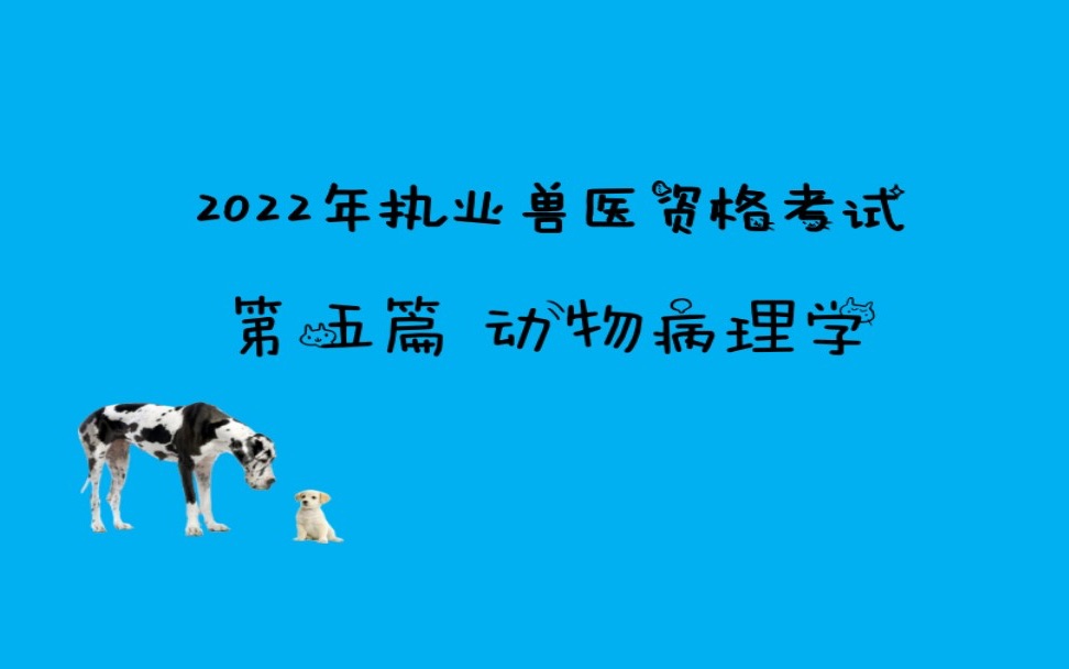 [图]2022执业兽医资格考试兽医病理学第2单元