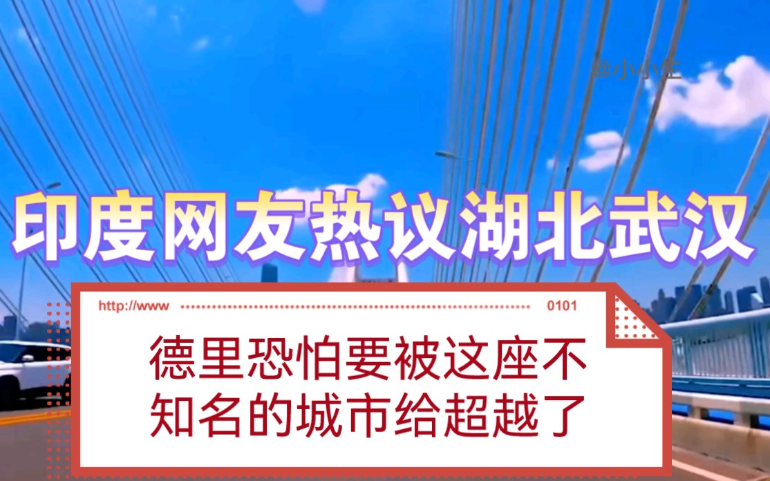 印度网友热议湖北武汉:德里恐怕要被这座不知名的城市给超越了!哔哩哔哩bilibili