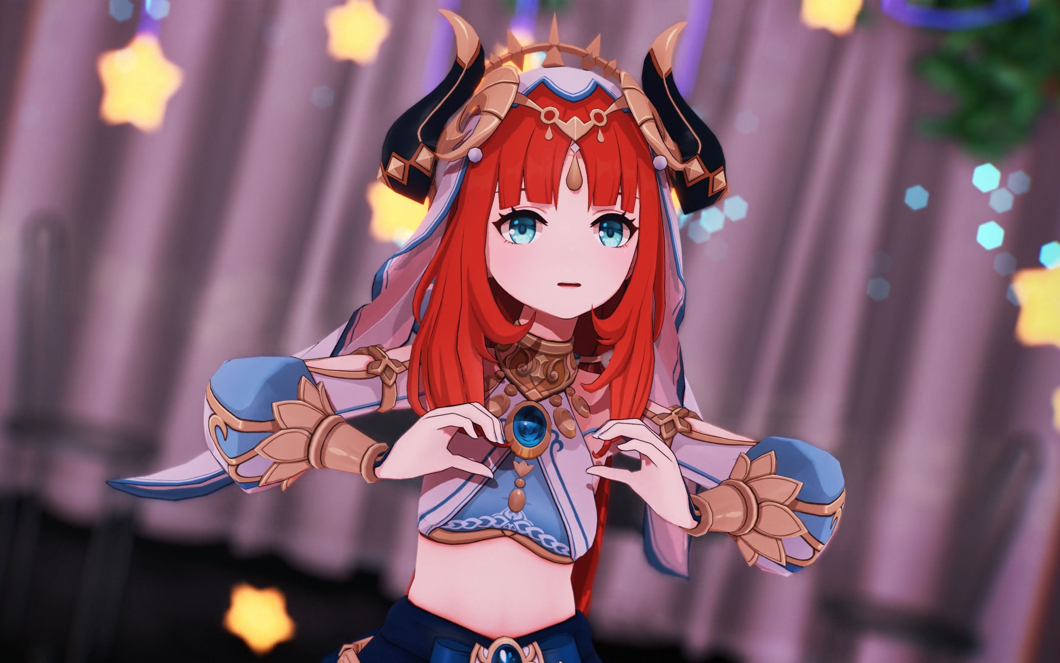 原神 妮露 mmd 当妮露穿越到你家