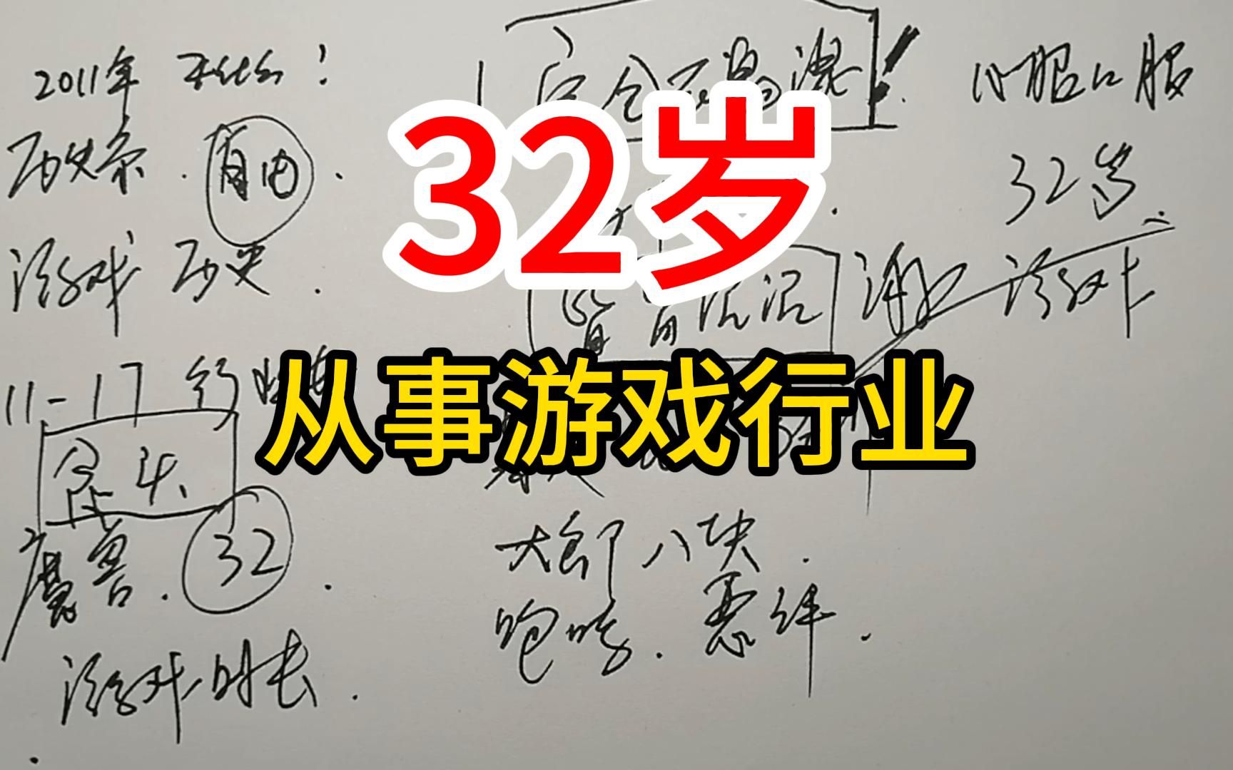 【游戏从业经历1】32岁,从事游戏行业哔哩哔哩bilibili