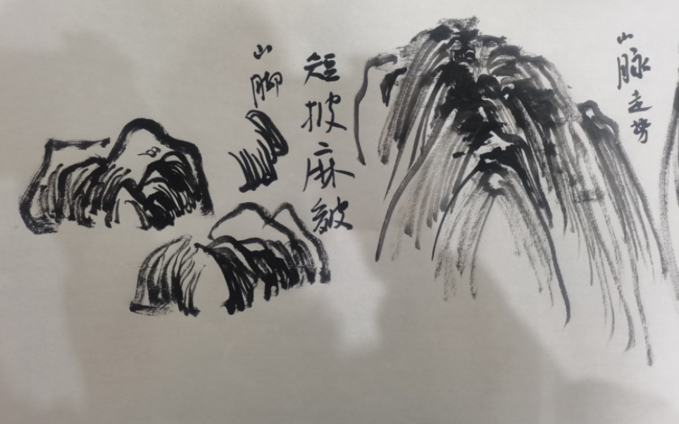 短披麻皴画法图片