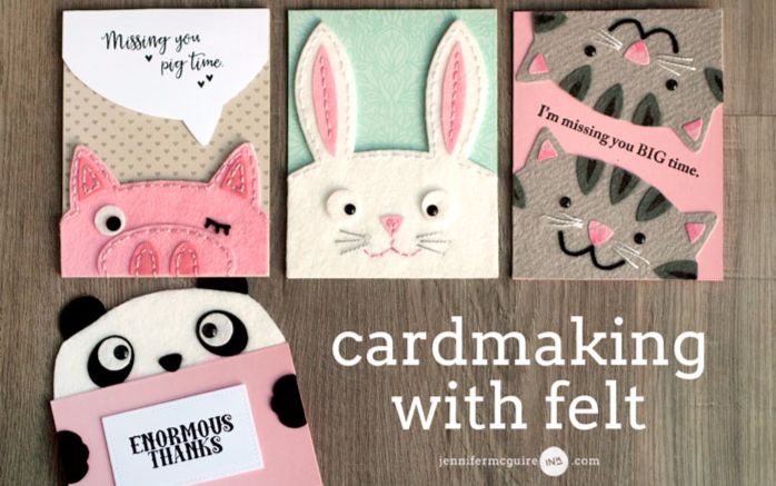 【卡片制作】不织布萌物卡Cardmaking With Felt哔哩哔哩bilibili