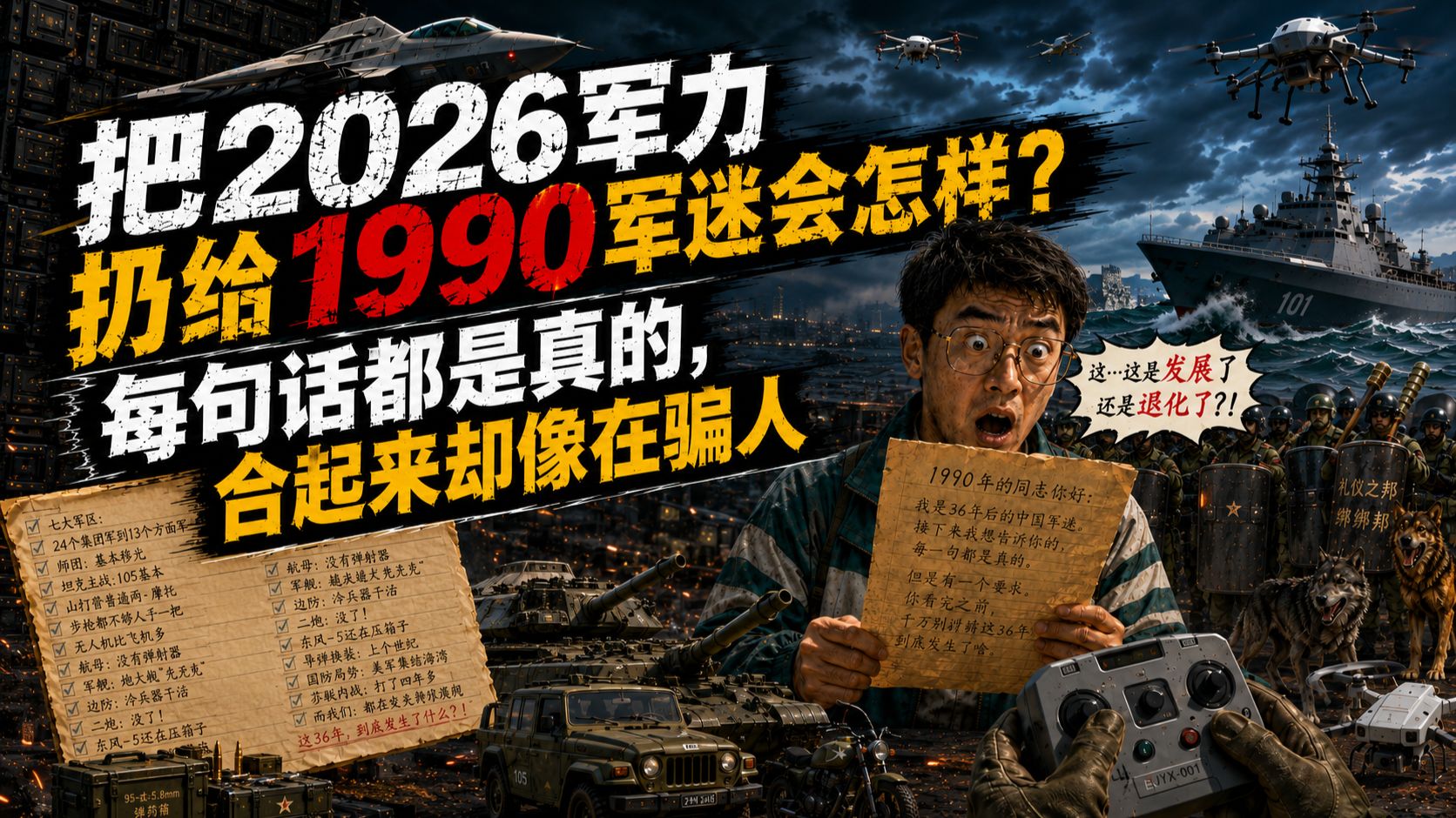 把2026军力扔给1990军迷会怎样？每句话都是真的，合起来却像在骗人