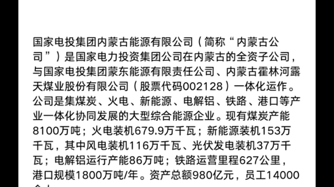 国家电投集团内蒙古能源有限公司哔哩哔哩bilibili