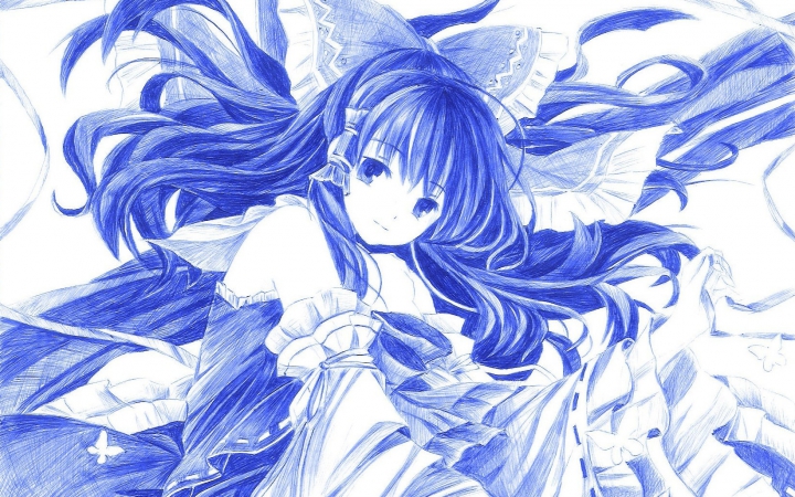 砍手系列画只博丽灵梦圆珠笔