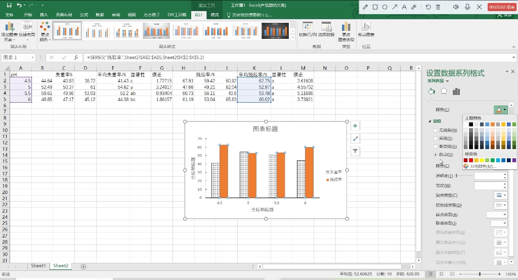 Excel 误差棒 显著性abc标记 多Y轴柱状图哔哩哔哩bilibili