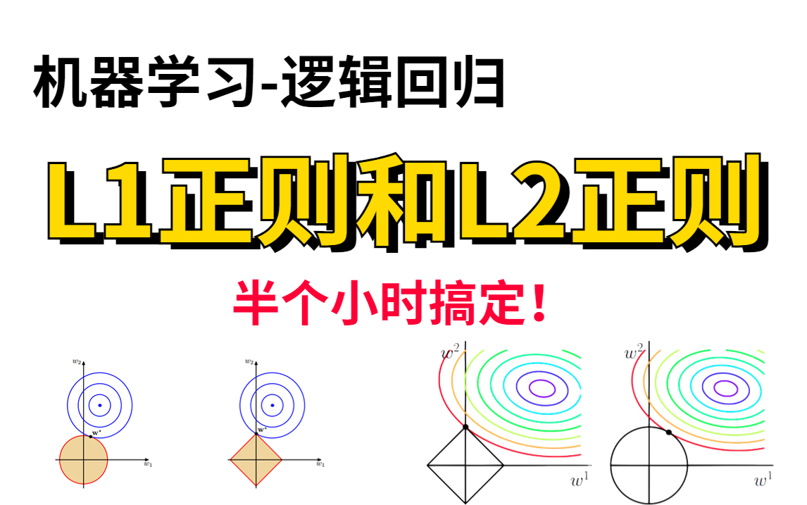 不愧是北大博士后!只花了半个小时就将机器学习逻辑回归【L1正则和L2正则】讲清楚了!新手轻轻松松理解!学不会来打我!机器学习、逻辑回归、L1正...