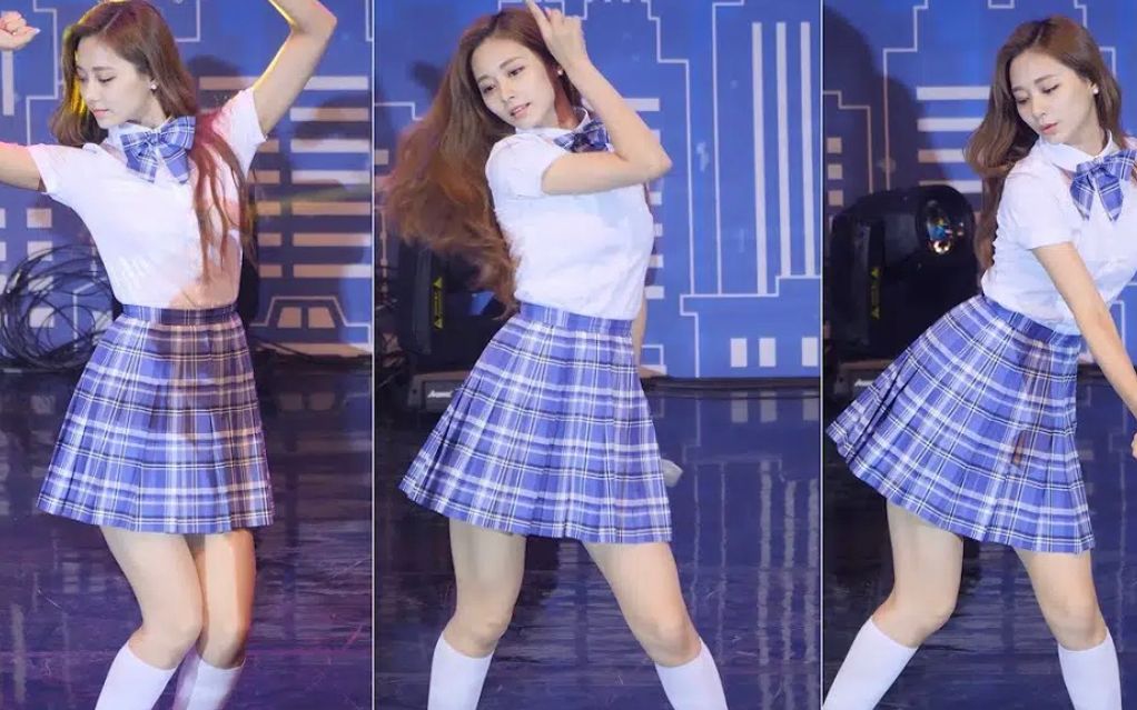 周子瑜校服装直拍饭拍