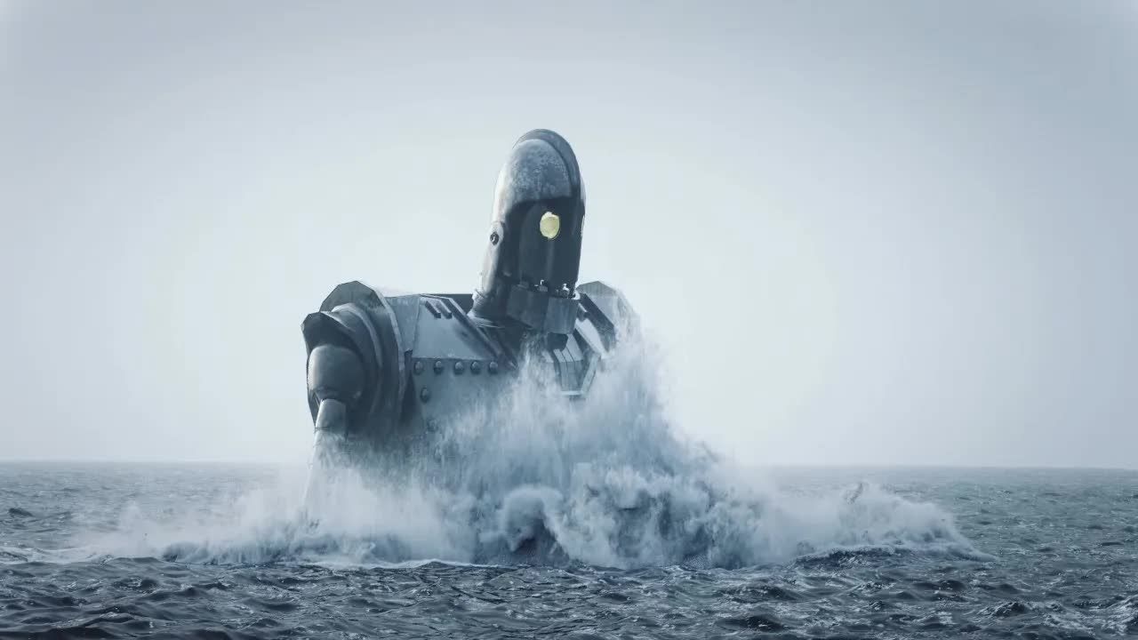 钢铁巨人从海洋中出现！Houdini 水模拟