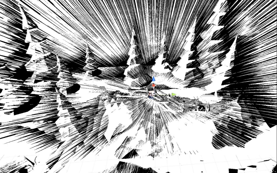 完美演绎版漫画黑白闪放射型和横向伸展型