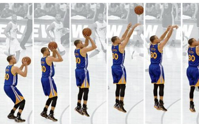 库里附体一分钟三分球16连中