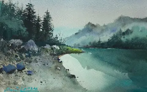 水彩画印象14F8号