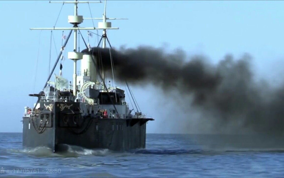 北洋水师铁甲舰定远号vs胜利号风帆战列舰