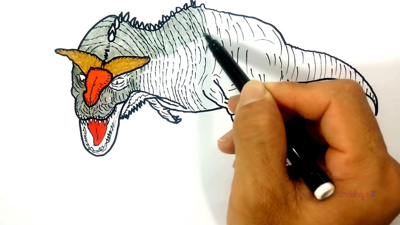 [图]一起来画恐龙 食肉牛龙吧Carnotaurus Drawing Dinosaur  How to Draw Carnotaur