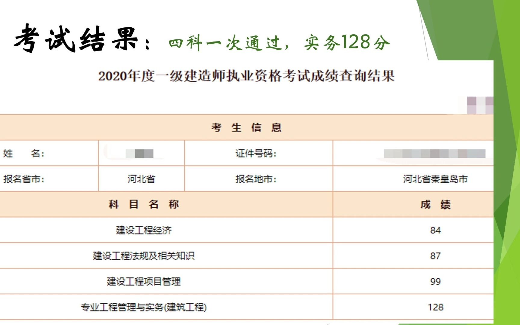 [图]一次通关一建，实务128分，他有什么绝招？