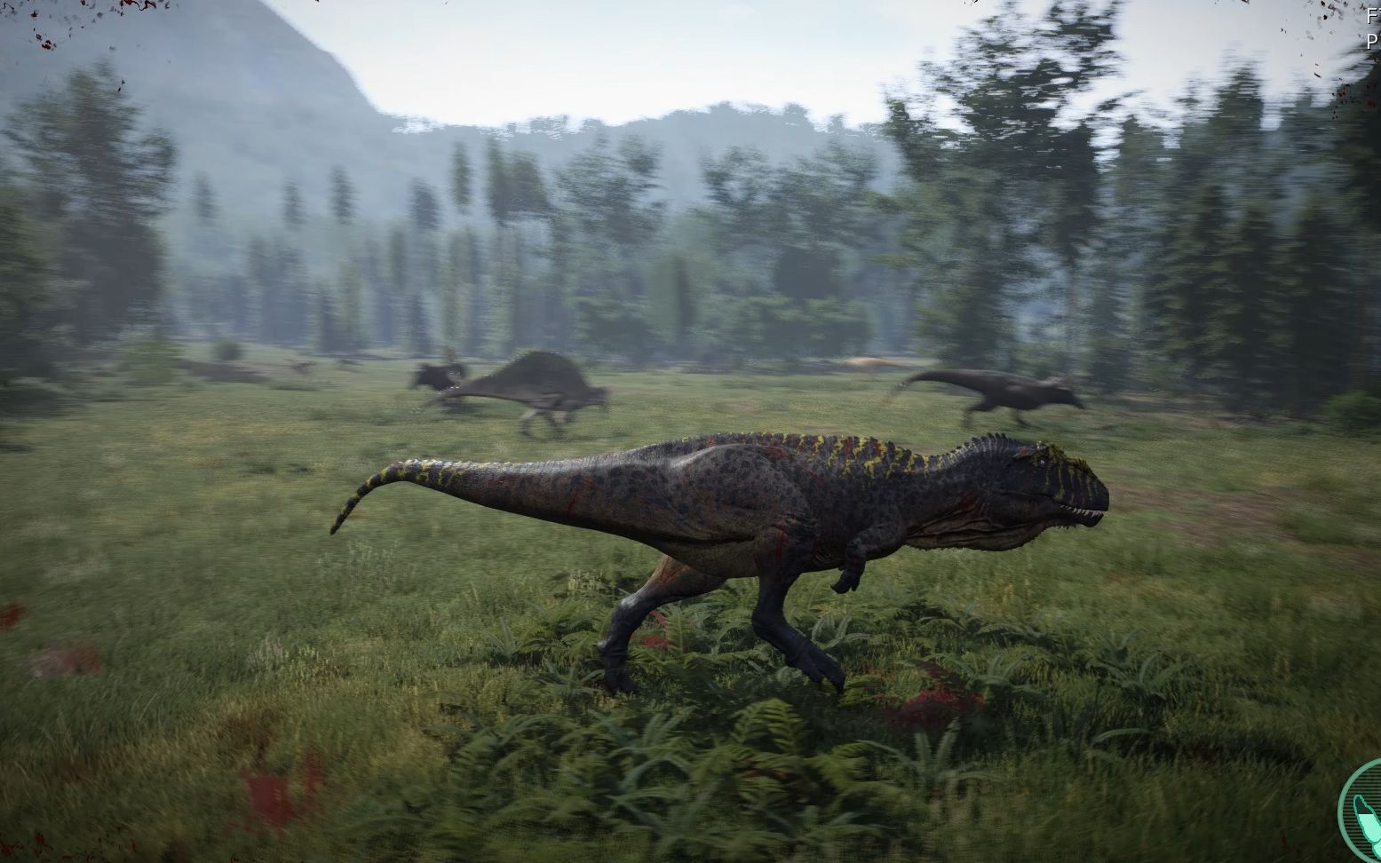 theisle场面血腥霸王龙与棘背龙绝命乱斗南方巨兽龙见缝插针