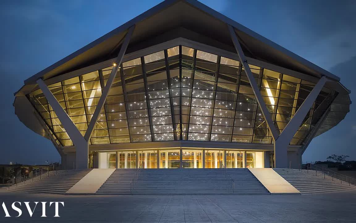 泰国玛希隆王子大厅的神经元动态灯光雕塑,by lasvit