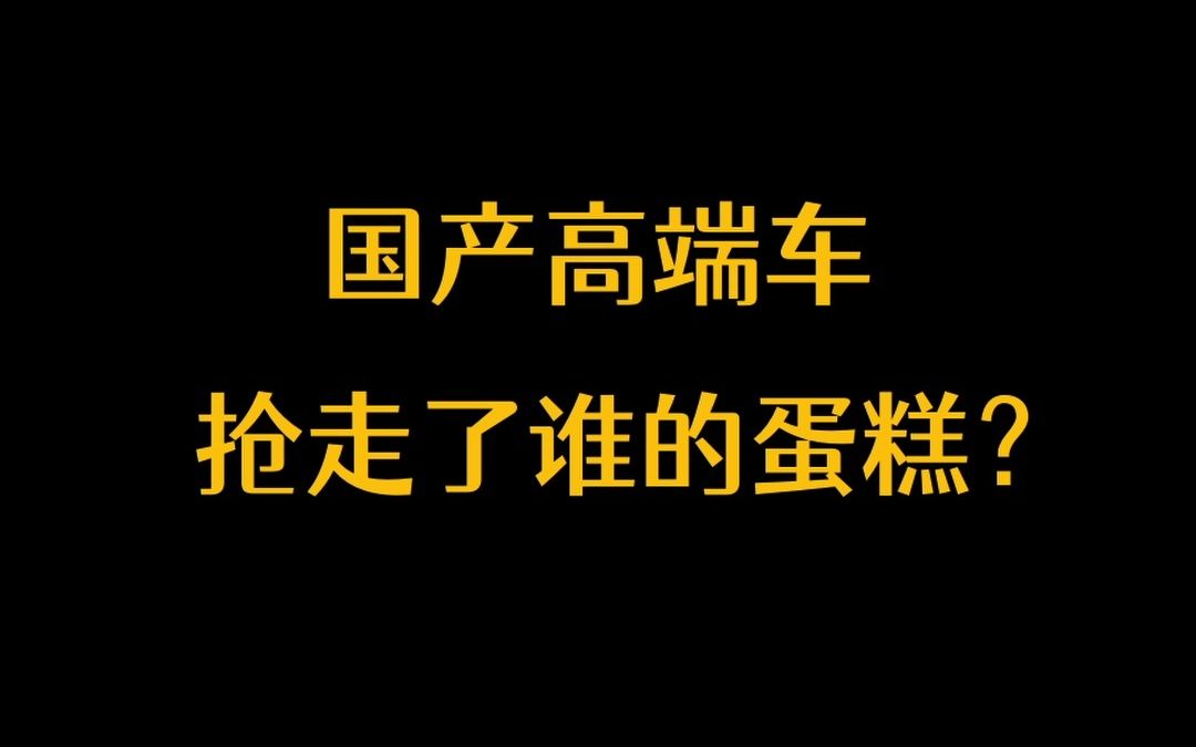 国产高端车,抢走了谁的蛋糕?哔哩哔哩bilibili