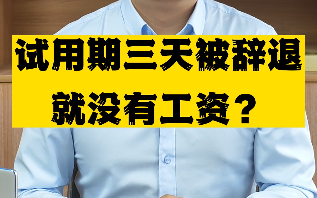 在新公司刚刚上班3天,老板说是 7天之内辞退没有工资,可以要那3天的工资吗哔哩哔哩bilibili