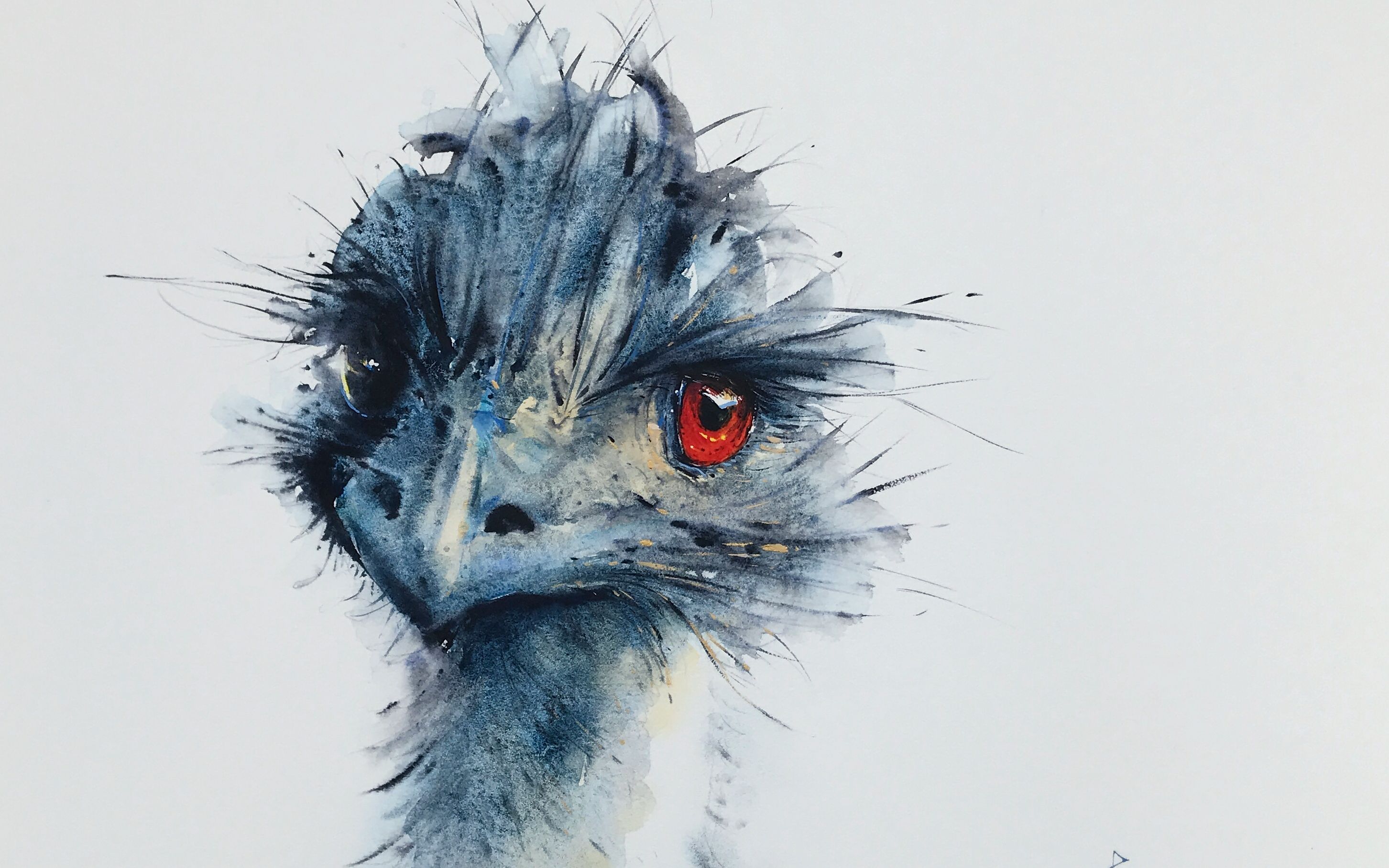 水彩这是鸵鸟吧