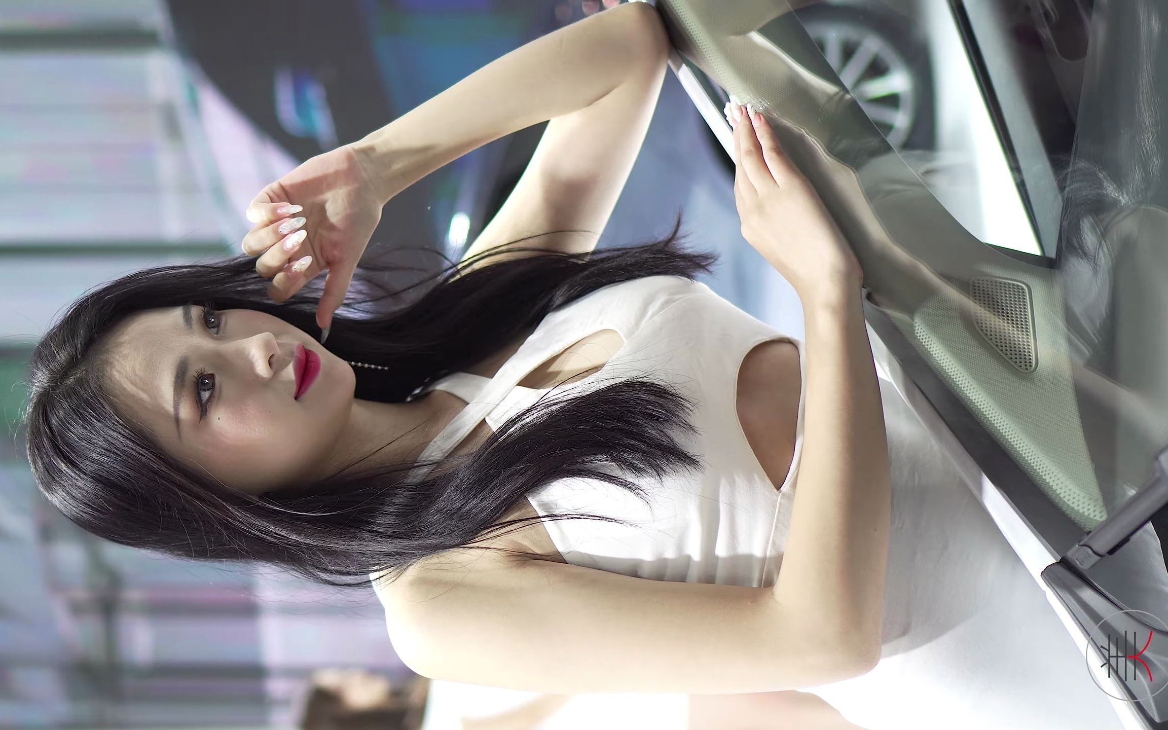 神仙颜值的白衣仙子车模