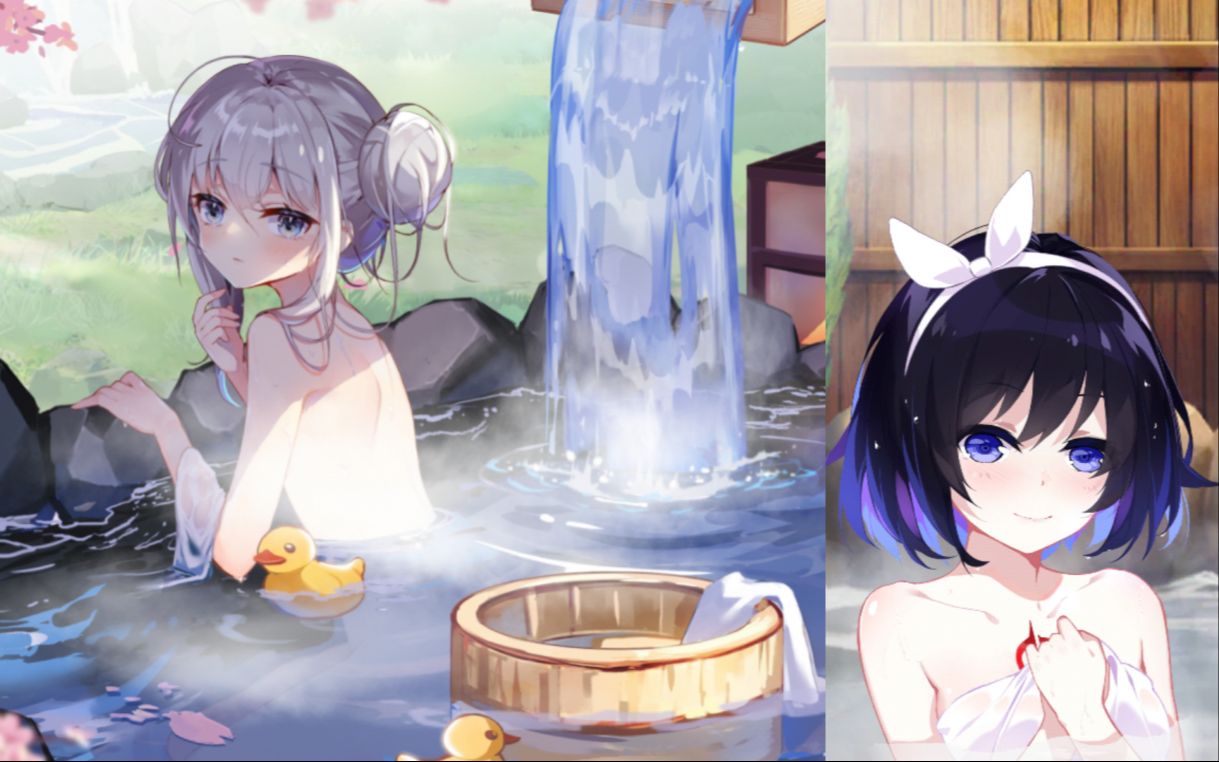 来和布洛妮娅一起泡温泉吧崩坏学园2布洛妮娅温泉语音看板风桧水庭