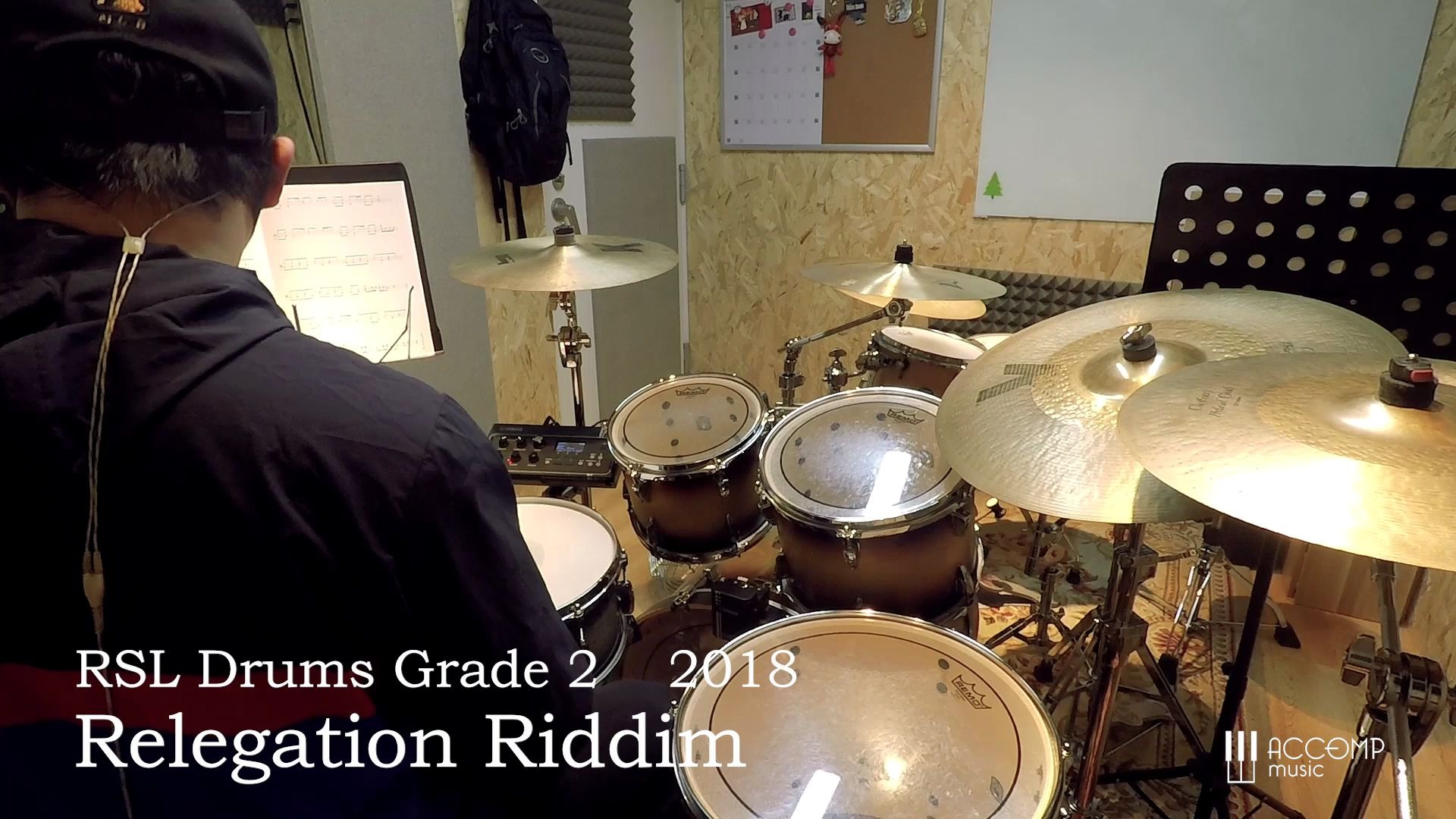 [图]《Relegation Riddim》Rockschool 鼓2级曲目示范视频