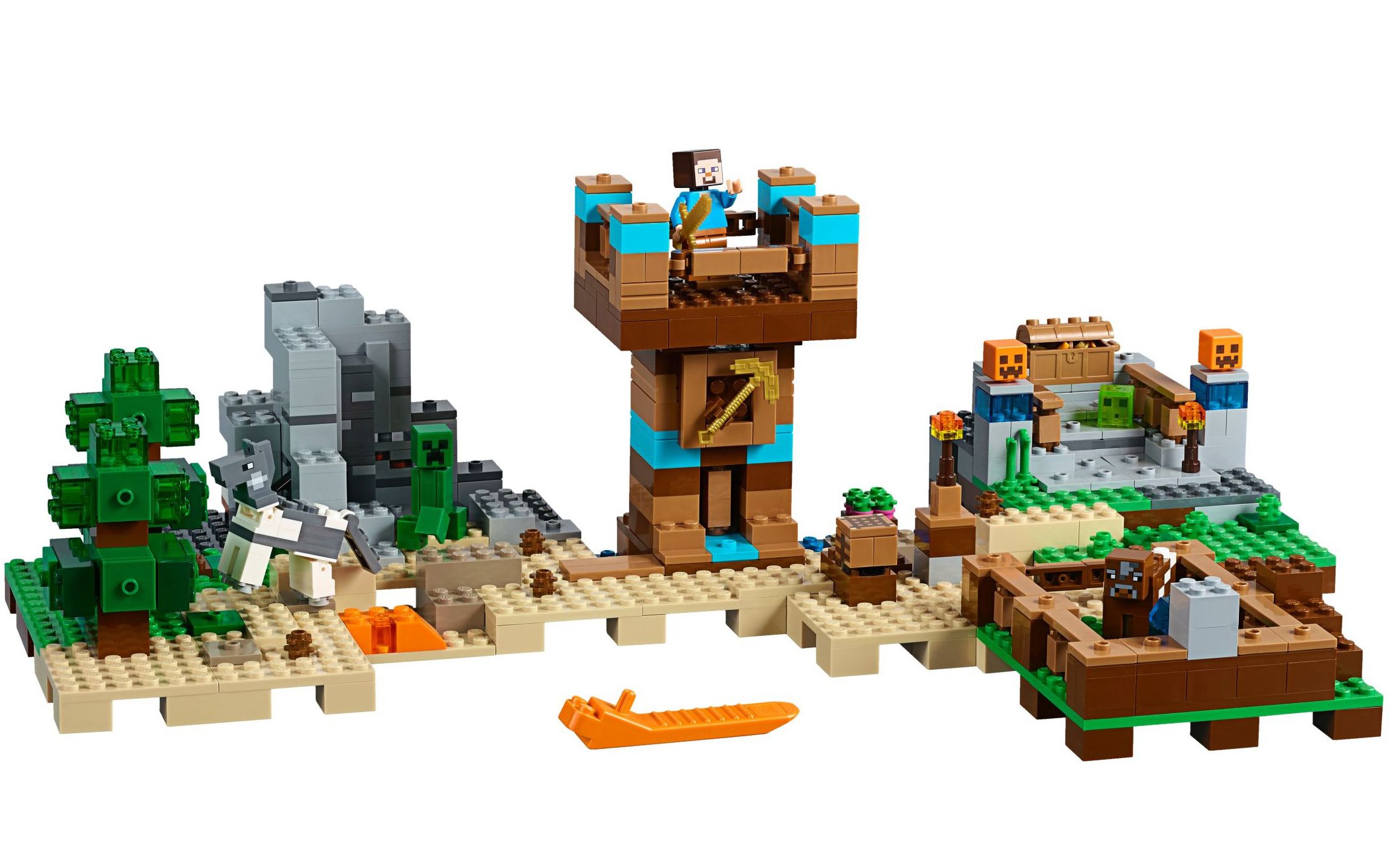 乐高lego 21135 minecraft 我的世界 工匠宝箱手工盒 速拼评测_哔哩