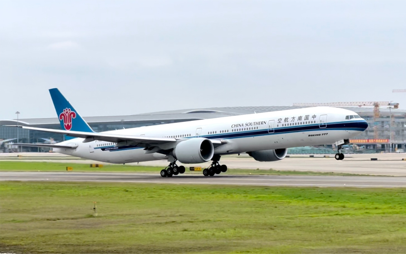 「4k hdr」南航长棍b77w起飞瞬间