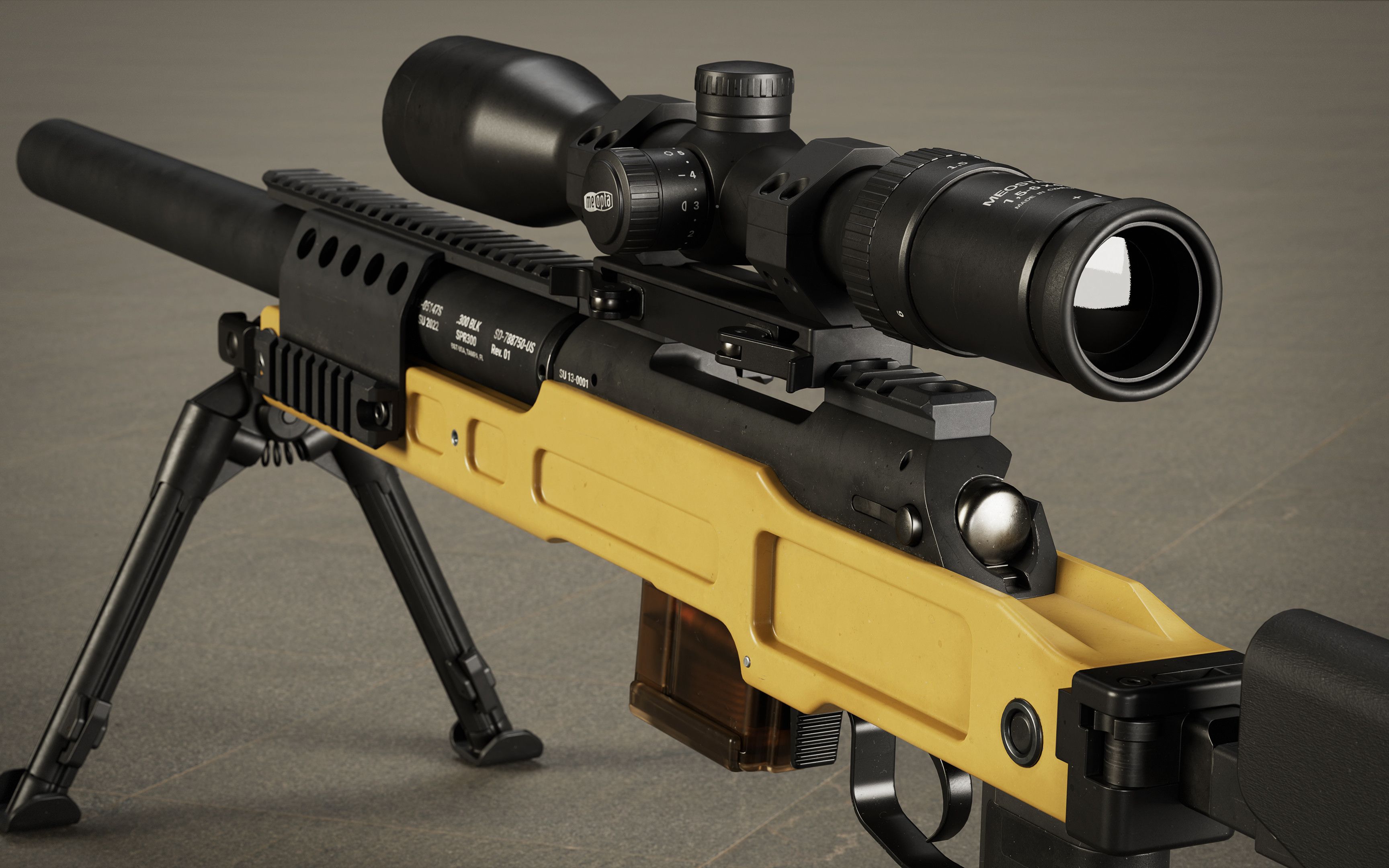 3dmax建模,狙击枪建模全流程,次时代游戏道具枪械教学~!