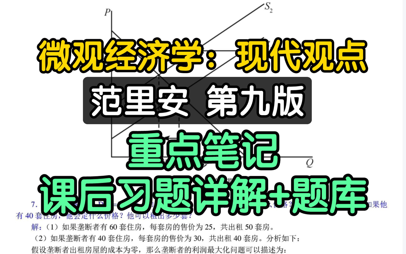 [图]范里安《微观经济学：现代观点》第九版期末考研重点笔记+课后习题详解+强化习题详解+章节题库+考研真题详解！