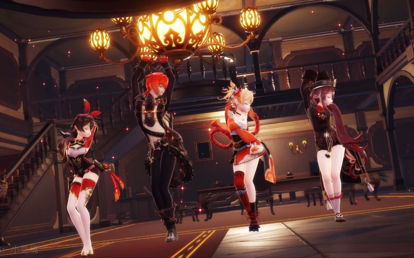 【原神mmd】提瓦特火系女团,提线木偶stellar - marionette_哔哩哔哩