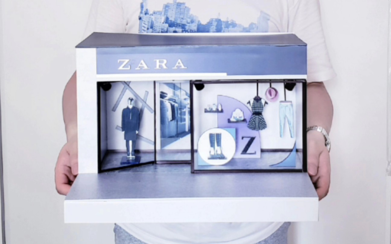 【ZARA橱窗设计】阿婆主在家完成展示设计结课作业哔哩哔哩bilibili