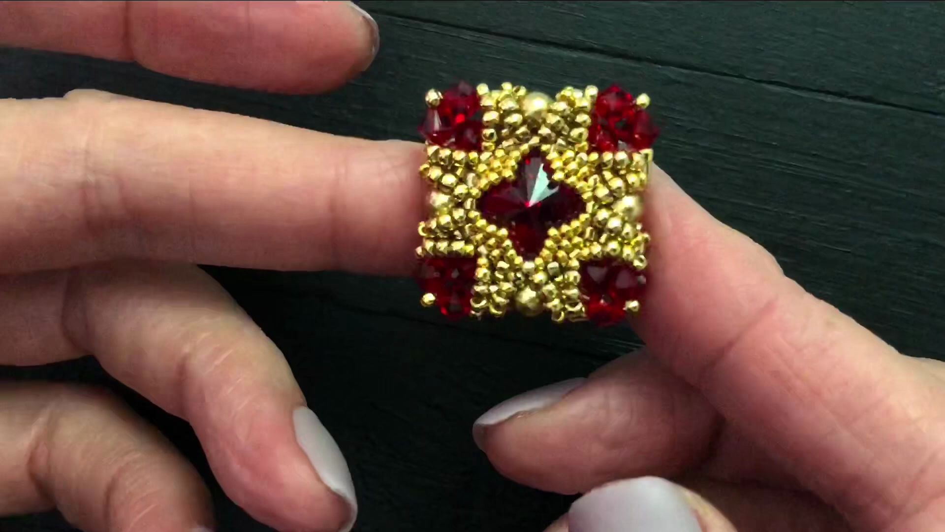 [图]#Кольцо из бисера %2F #Beadwork #ring %2F #Tutorial %2F #DIY %2F