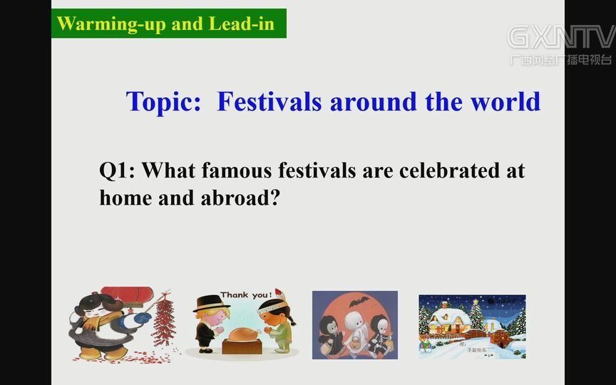 [图]【空中课堂】Book 3 Unit 1 Festivals around the world 阅读课