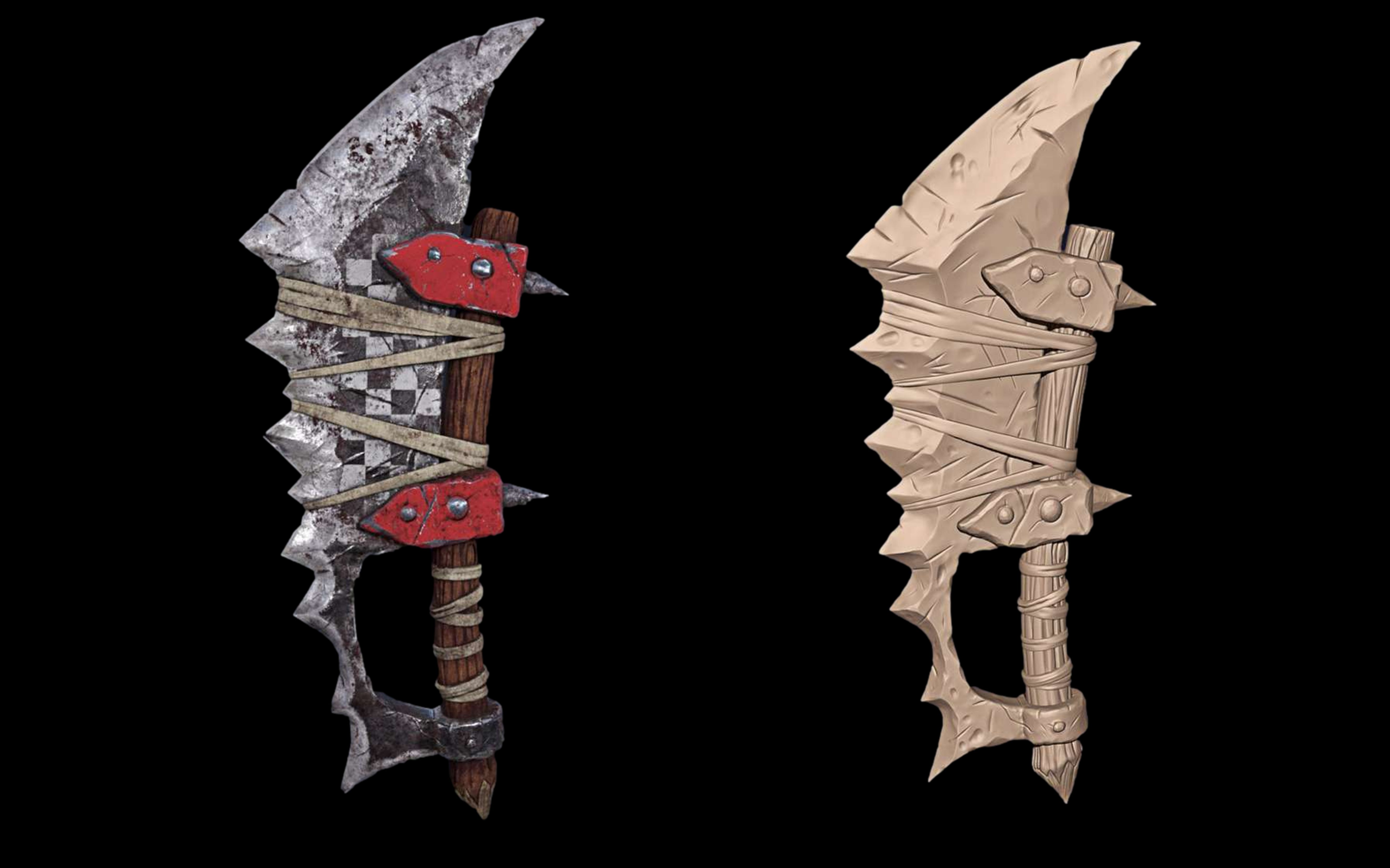 【3d游戏建模】次世代游戏武器高模流程案例讲解_哔哩哔哩_bilibili