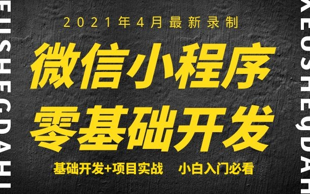 【2021微信小程序开发】零基础入门必看基础开发+项目实战教程学会小白也能轻松玩转小程序|持续更新中后附源码(C#/.Net/.Net Core)B0056哔哩哔哩...