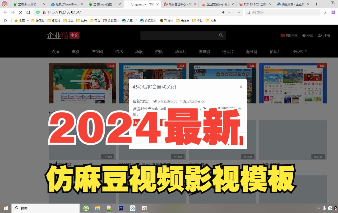 2024全新仿麻豆视频苹果cmsv10影视模板哔哩哔哩bilibili