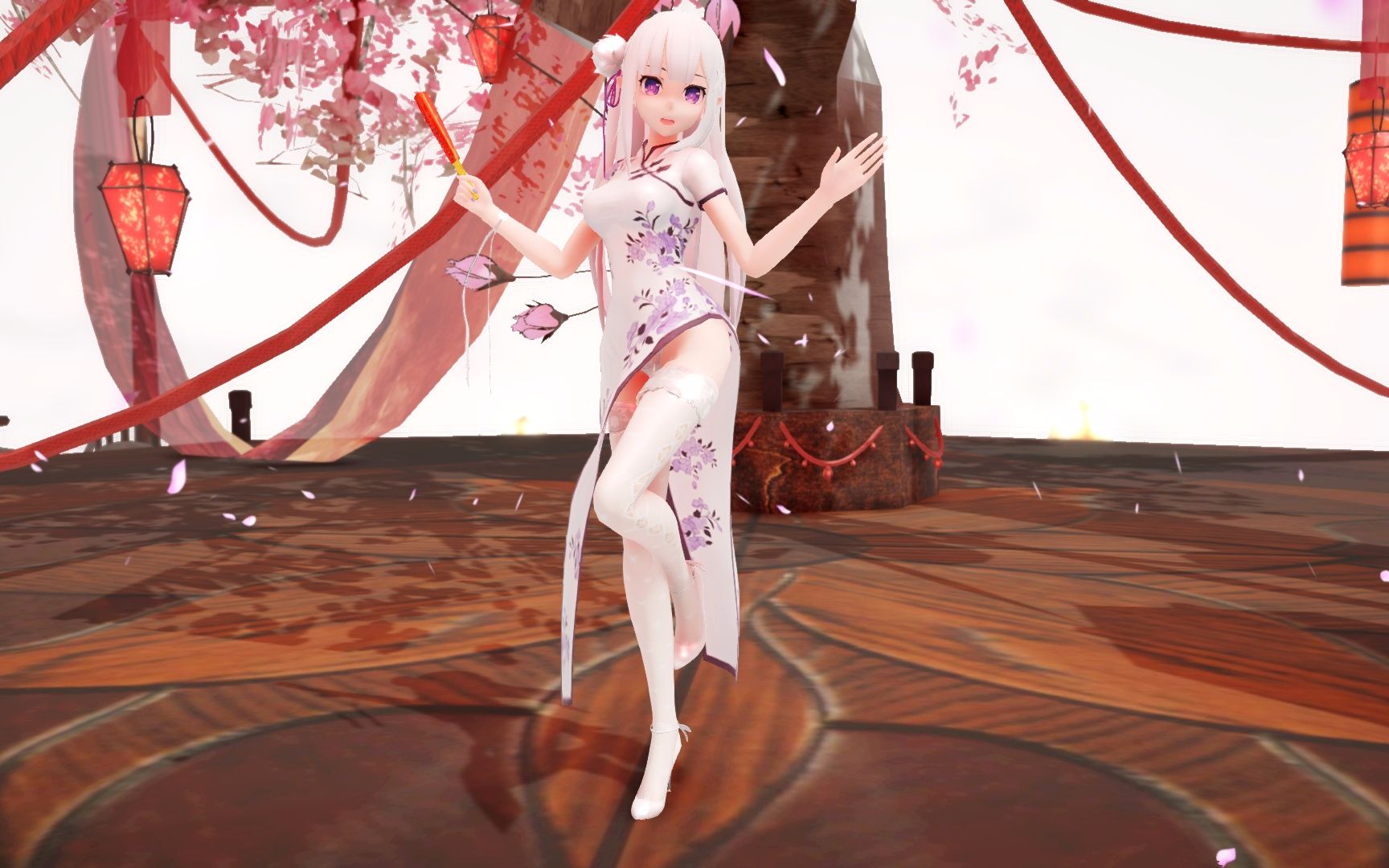 mmd艾米莉亚穿旗袍调寄明月