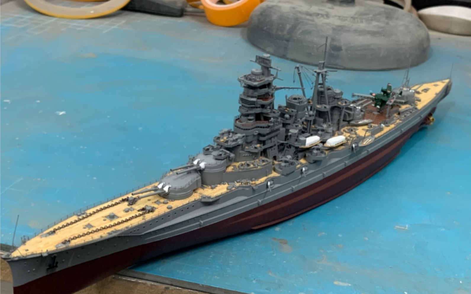 1/700富士美金刚号战列巡洋舰,按照买家要求制作,不拉线,旧化,这些交