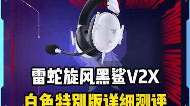 职业哥都在用的雷蛇黑鲨V2X白色特别版到底怎么样？雷蛇旋风黑鲨V2X_哔