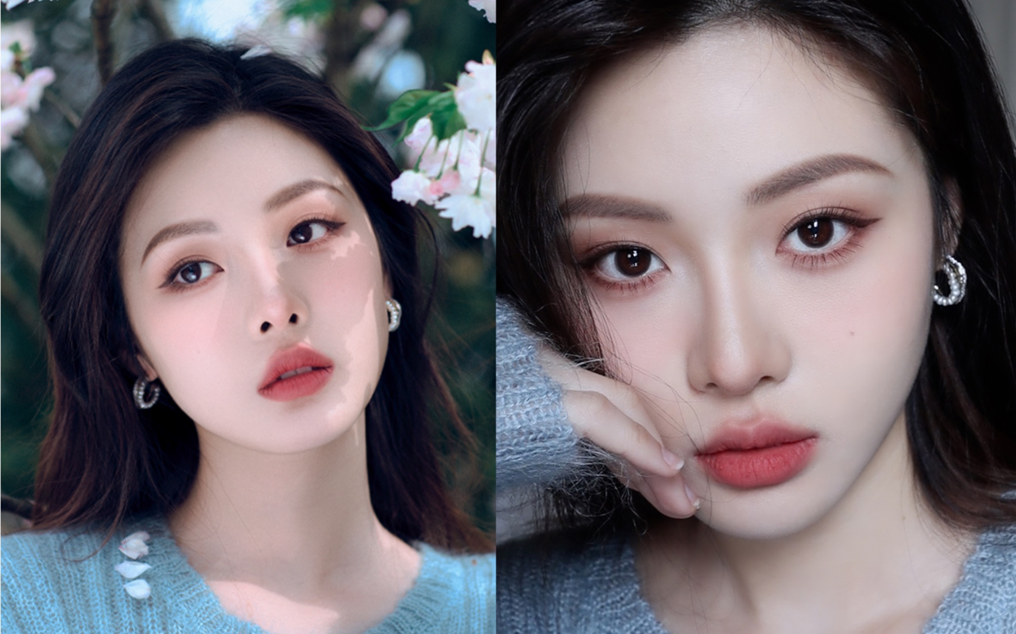 封封春日限定樱花的浪漫甜过初恋氛围感豆沙粉色系妆容